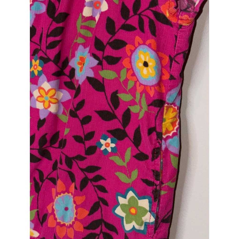 Gap Kids Pink Floral Corduroy Dress Girls Medium Bright Boho Peplum - Picture 4 of 6